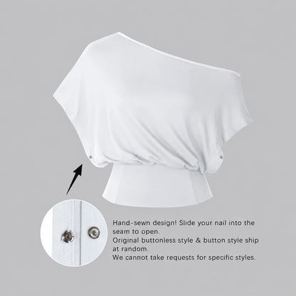 Effortless Chic Off-Shoulder Batwing Top — Silky Soft & Tummy-Slimming Fit