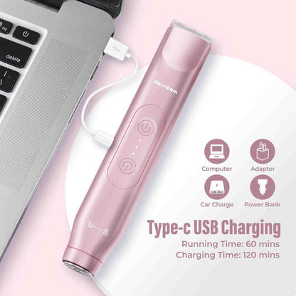 2-in-1 Electric Bikini Trimmer & Smooth Shaver for Women