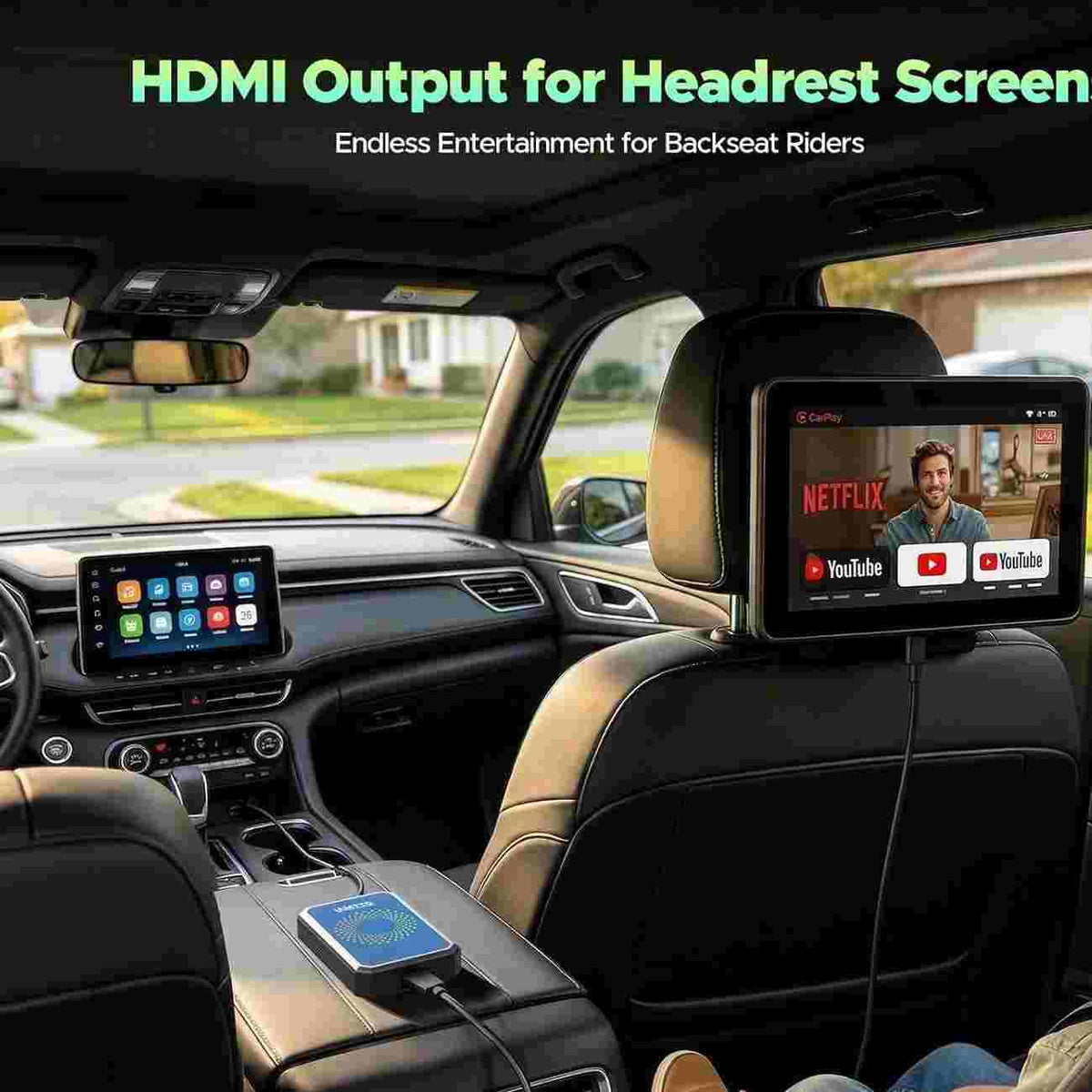 Transform Wired CarPlay to Wireless & Stream HD Videos Instantly on Your Car Screen