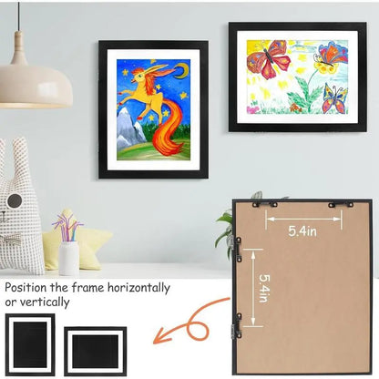 Changeable Kids Art Frame – Display Today's Masterpiece & Store Up To 50 Drawings Instantly