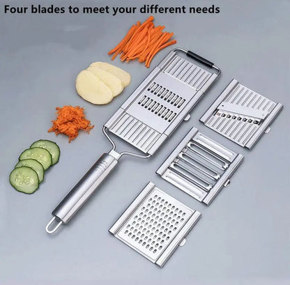 Multi-Blade Stainless Steel Vegetable Slicer & Grater Set