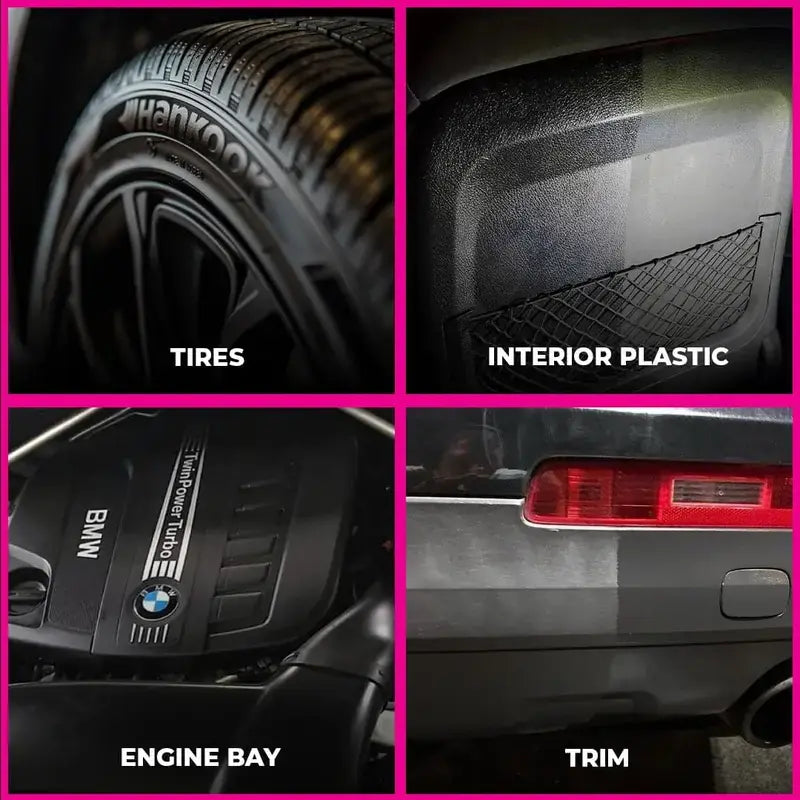High-Gloss Interior & Exterior Dressing Spray for Ultimate Wet Shine & UV Protection