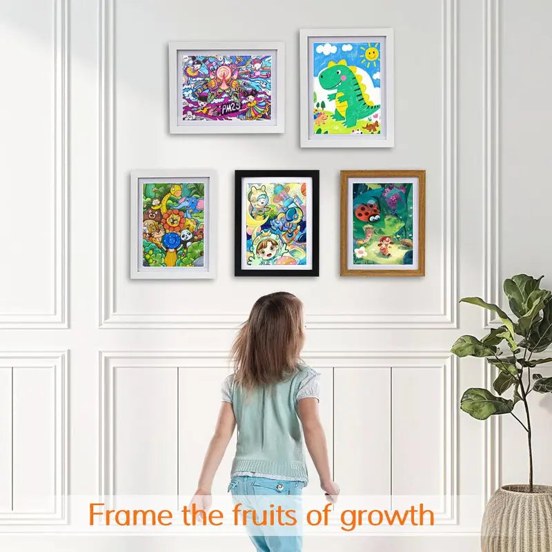Changeable Kids Art Frame – Display Today's Masterpiece & Store Up To 50 Drawings Instantly