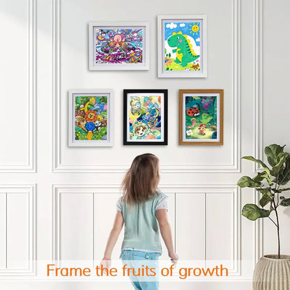 Changeable Kids Art Frame – Display Today's Masterpiece & Store Up To 50 Drawings Instantly