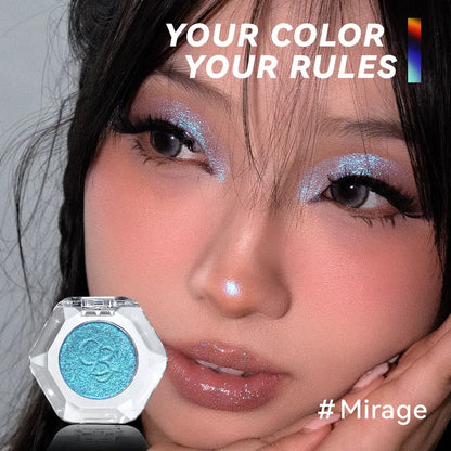 High-Shimmer Holographic Glitter Single Eyeshadow Powder