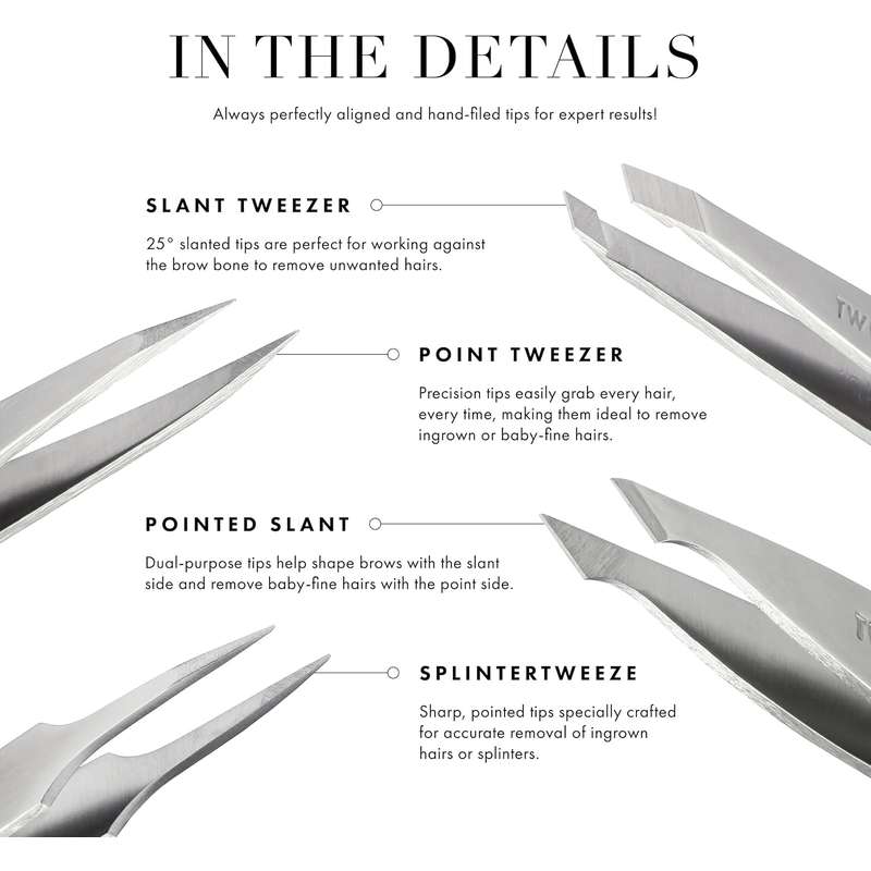 Ultra-Precision Slant Tweezers for Flawless Brow Shaping