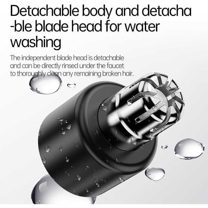 Effortless Precision Nose & Ear Hair Trimmer with Smart LED Display