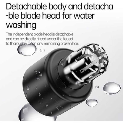 Effortless Precision Nose & Ear Hair Trimmer with Smart LED Display