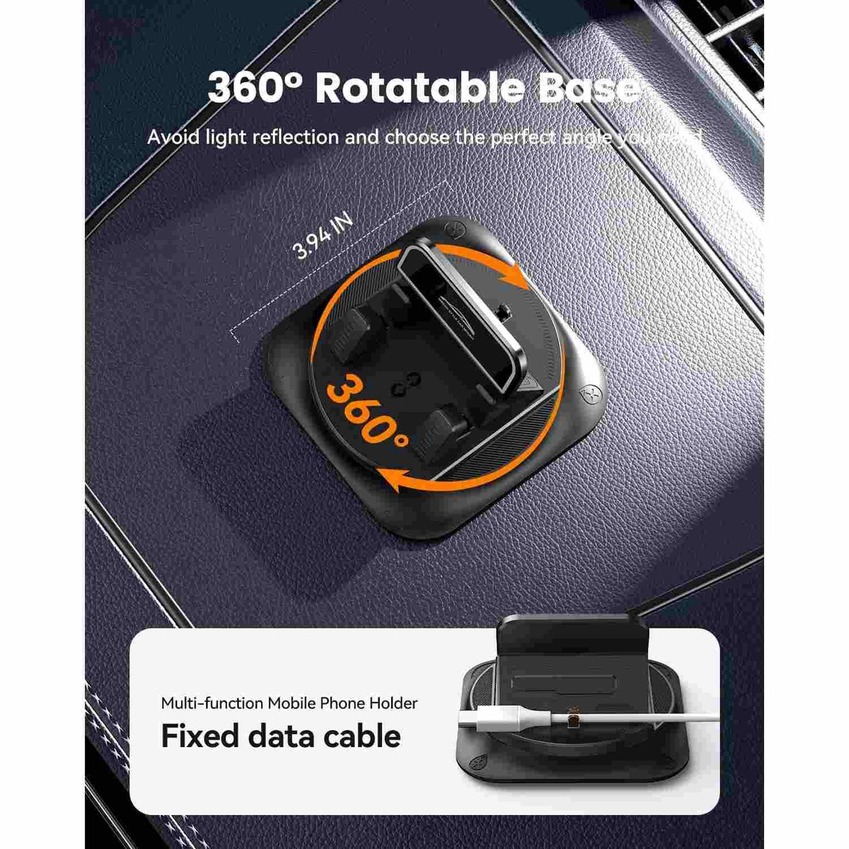 Ultra-Stable 360° Rotatable Mech Car Phone Holder
