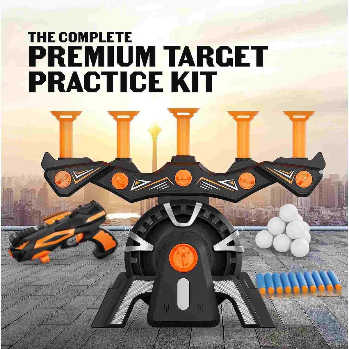 Floating Hover Target Game Set with Blaster & Darts