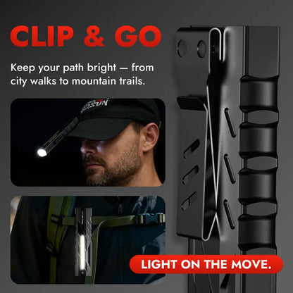 Ultra-Bright EDC Dual-LED Pocket Flashlight with UV & Side Work Light