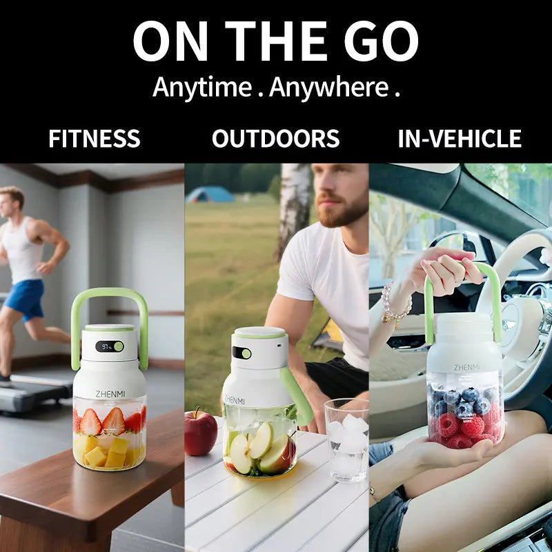 Portable Cordless Blender Bottle with Carrying Handle