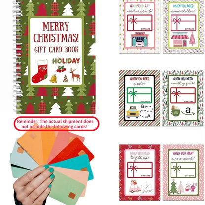 Festive Spiral Christmas Gift Card Booklet & Organizer