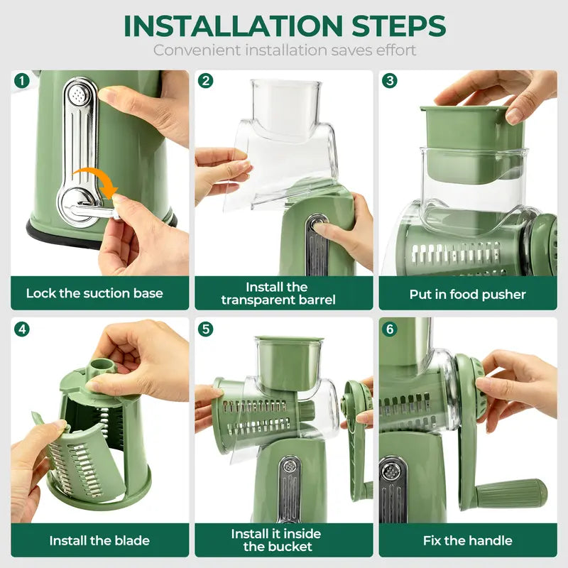 Effortless Meal Prep in Seconds With 5 Interchangeable Stainless Blades