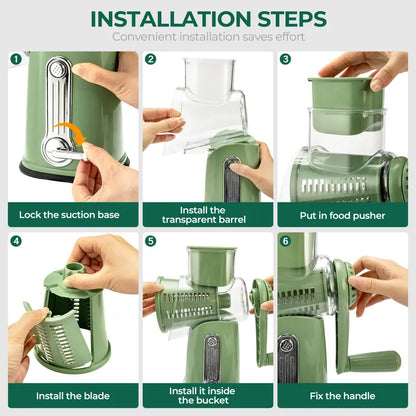 Effortless Meal Prep in Seconds With 5 Interchangeable Stainless Blades