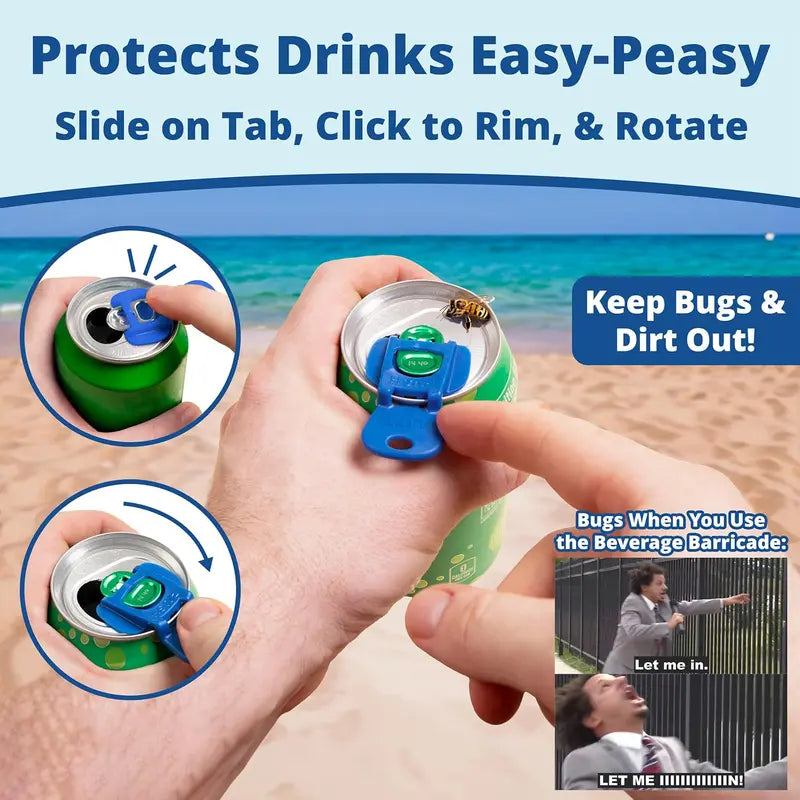 Easy-Open Can Protector & Anti-Bug Beverage Barricade