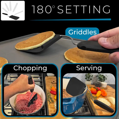 6-in-1 Multi-Angle Adjustable Kitchen Spatula – Effortless Flipping in Deep Pans & Air Fryers