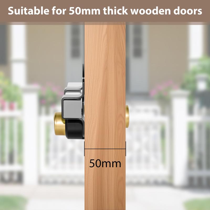 Double-Sided Barn Door Lock—Weather-Resistant Security Lock for Gates, Sheds, and Wooden Doors