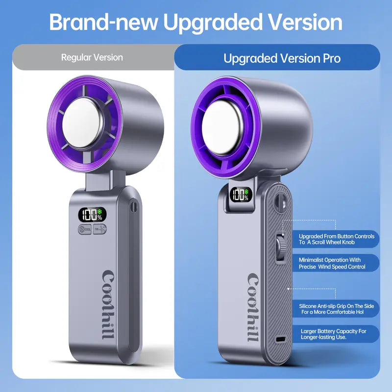199-Level Powerful Turbo Cooling Handheld Ice Fan
