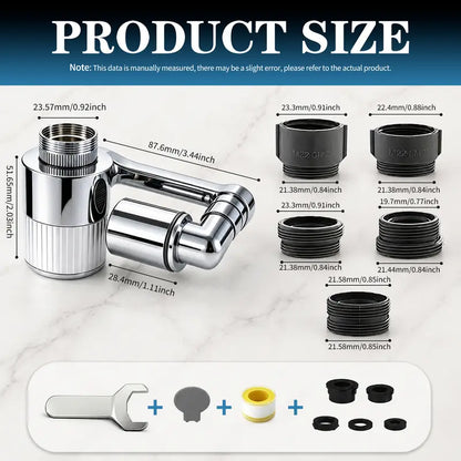 1080° Rotating Robotic Arm Faucet Aerator with Micro-Purification Filter