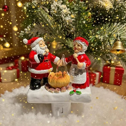 Flickering Campfire Santa & Mrs. Claus Night Light