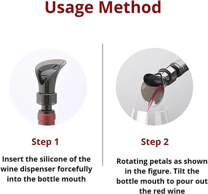 2-in-1 Petal Wine Pourer & Airtight Stopper