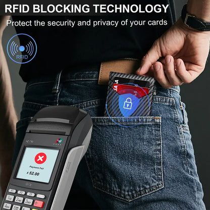 Instant Access RFID Blocking Minimalist Bifold Wallet