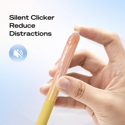 Aesthetic Gradient Gel Pens - Silent Click & Quick Dry Black Ink | 2 Pack per Set