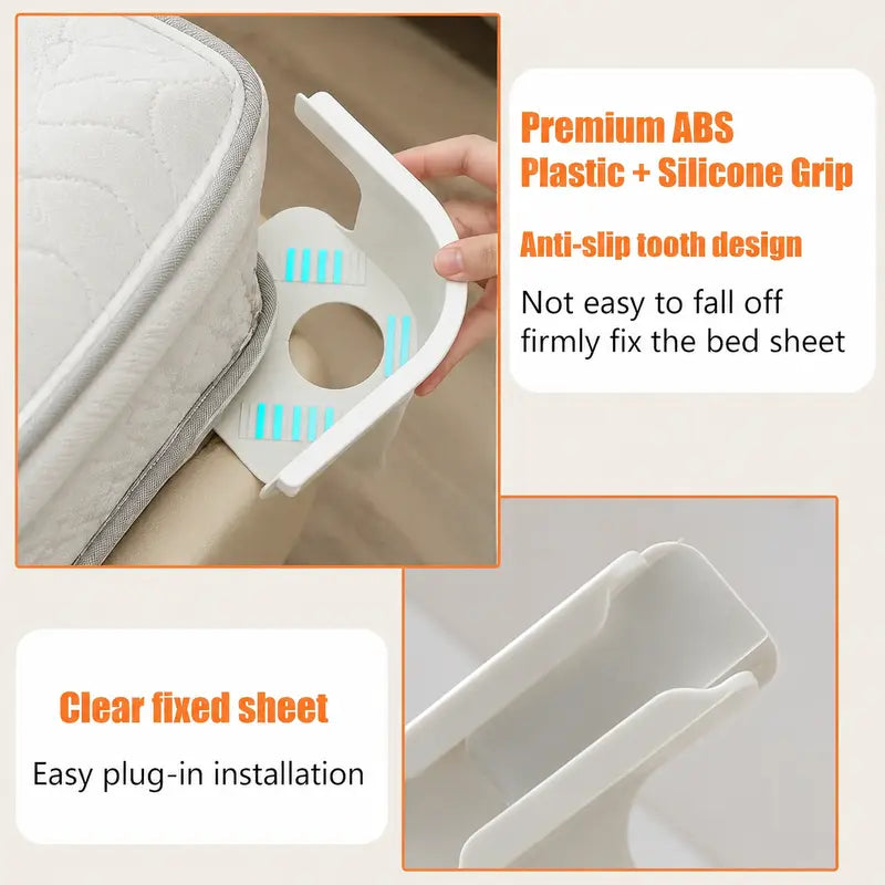 No-Lift Bed Sheet Holders: Lock Corners Tight & Never Tuck Again