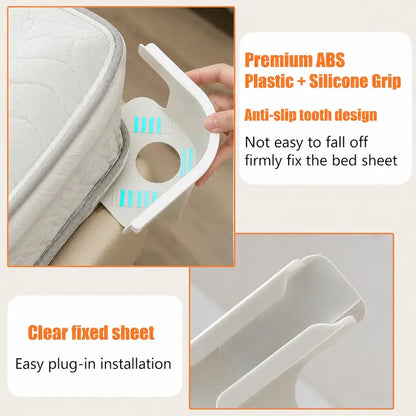 No-Lift Bed Sheet Holders: Lock Corners Tight & Never Tuck Again