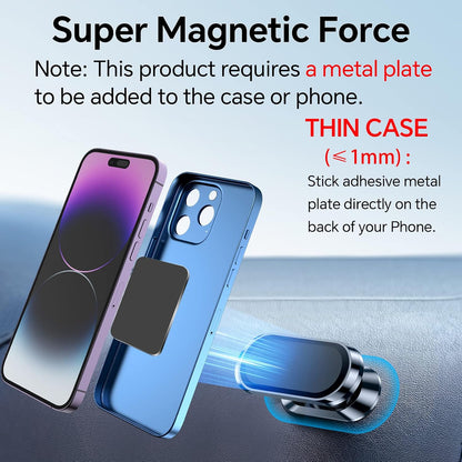 Ultra-Strong Magnetic Car Phone Mount for Dashboard & Smooth Surfaces