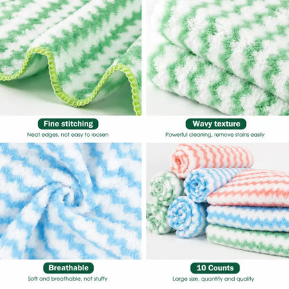 Instant Grease-Release Microfiber Dishcloths: Wipe Heavy Oil in Seconds with Zero Odor