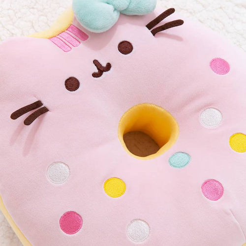 Ultra-Soft Cat Donut Plush Pillow