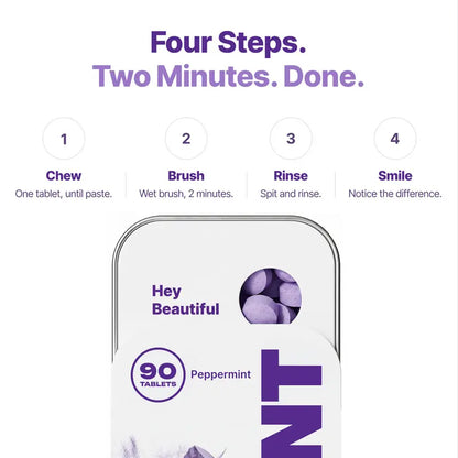 Purple Hydroxyapatite Toothpaste Tablets
