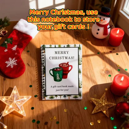 Festive Spiral Christmas Gift Card Booklet & Organizer