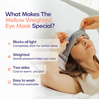 Weighted Sleep Eye Mask for Deep Pressure Relaxation & 99% Blackout