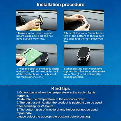 Ultra-Strong Magnetic Folding Car Phone Mount with 360° Rotation