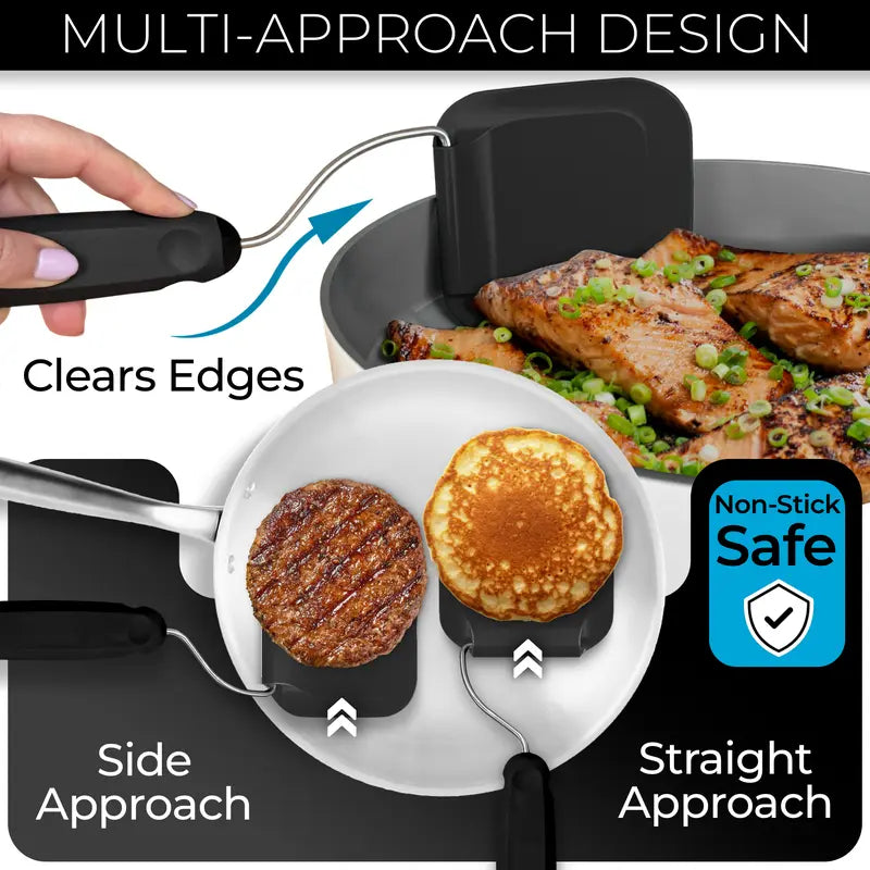 6-in-1 Multi-Angle Adjustable Kitchen Spatula – Effortless Flipping in Deep Pans & Air Fryers