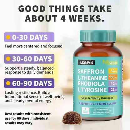 Saffron + L-Theanine Gummies for Daily Calm & Focus