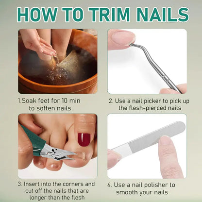 Precision Angled Clipper Kit for Thick & Ingrown Toenails