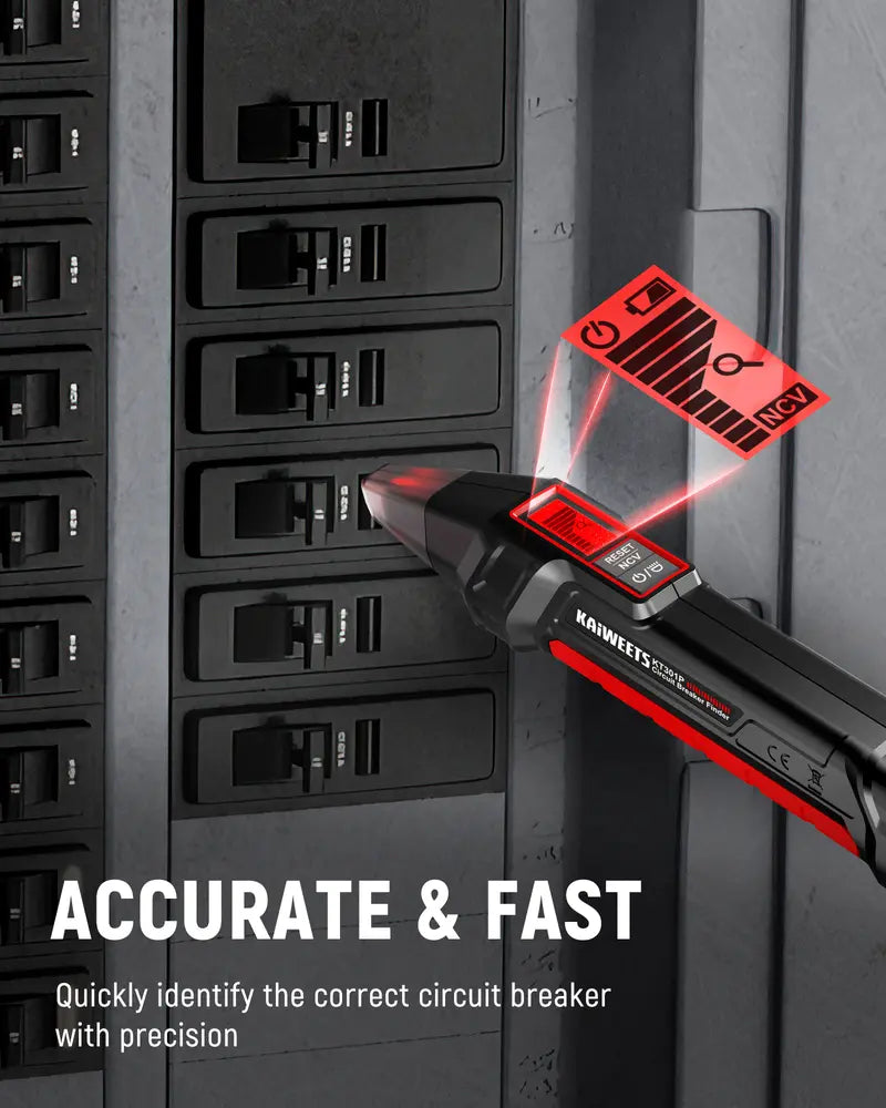 Digital Circuit Breaker Finder Tool with Clear LCD Display & Socket Tester