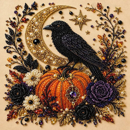 Sparkling Halloween Witch 5D Diamond Painting Kit
