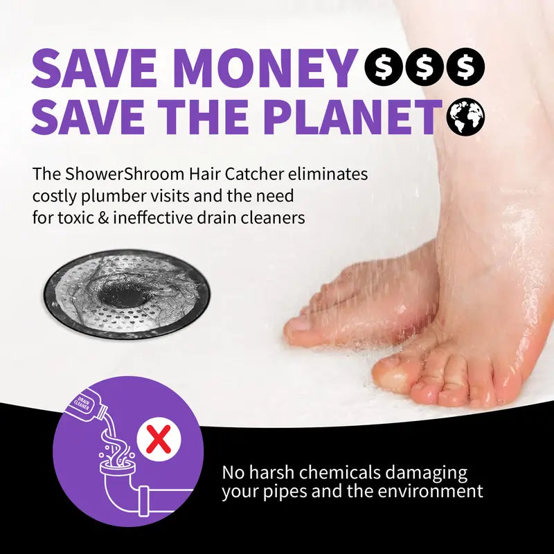 Universal Stainless Steel Shower Hair Catcher & Drain Protector