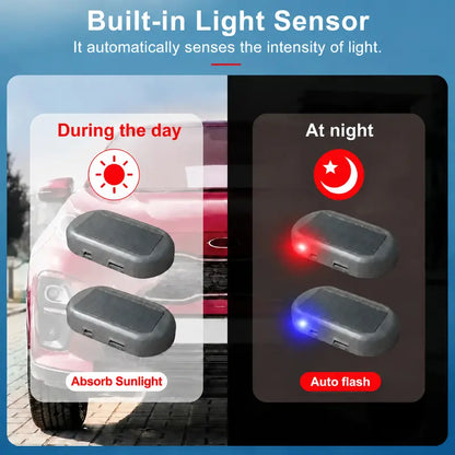 Solar-Powered Car Security Warning Light