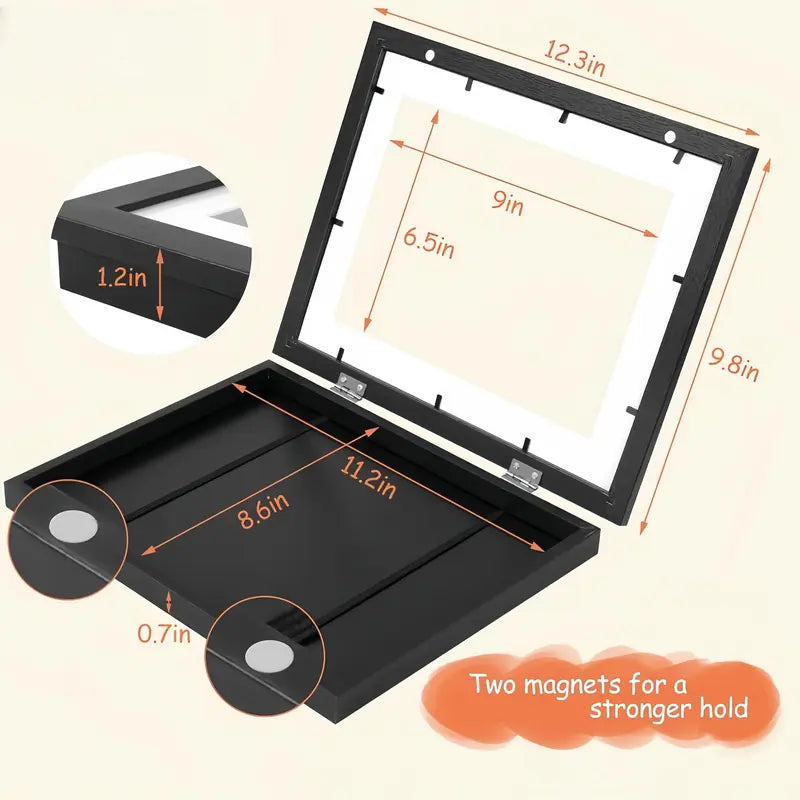 Changeable Kids Art Frame – Display Today's Masterpiece & Store Up To 50 Drawings Instantly