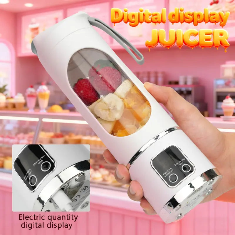 12-Blade Cordless Portable Blender with Smart LED Display for Shakes & Smoothies