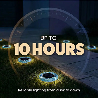 Solar Mosaic Pathway Disc Lights – Automatic Dusk-to-Dawn Outdoor Glow
