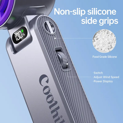 199-Level Powerful Turbo Cooling Handheld Ice Fan