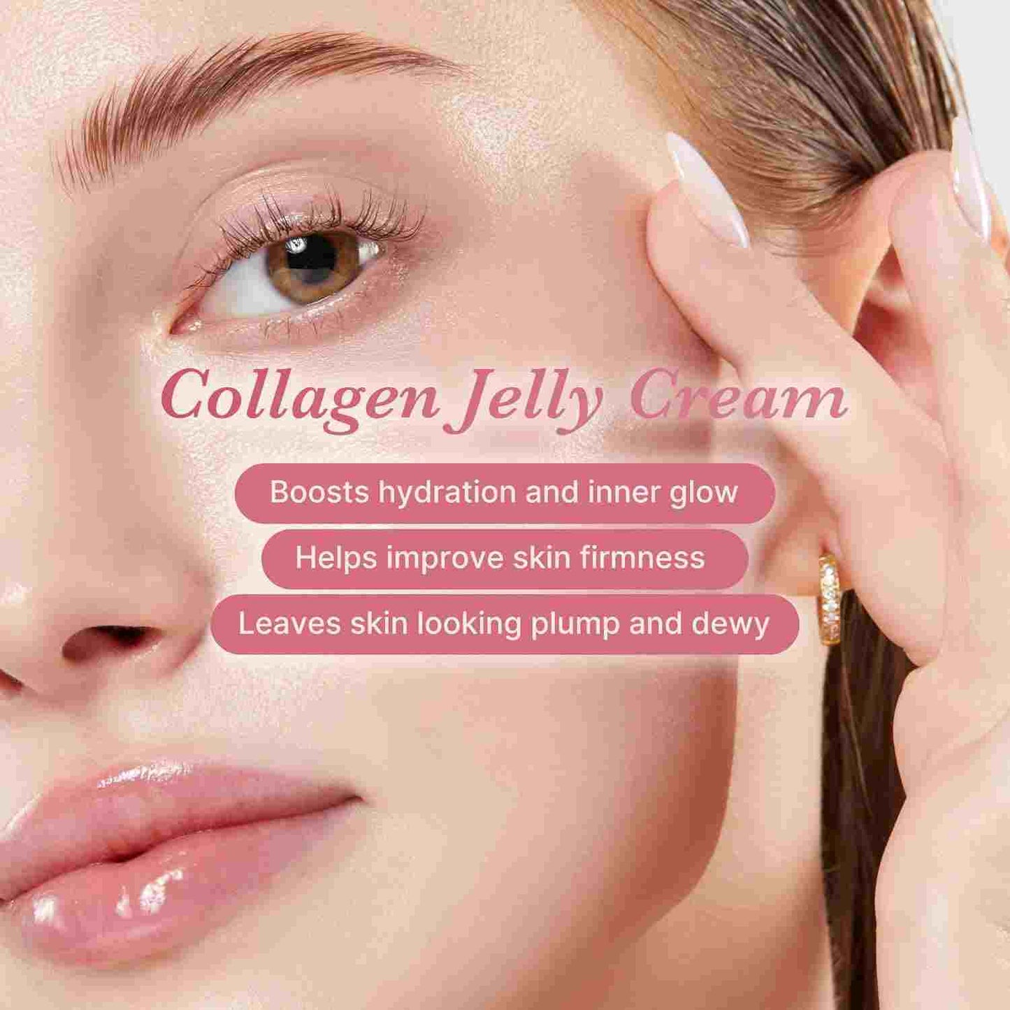 Get Instant Glass Skin Glow With Deep Collagen Plumping Jelly Cream
