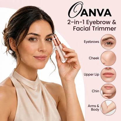 2-in-1 Painless Electric Eyebrow & Facial Hair Trimmer for Women